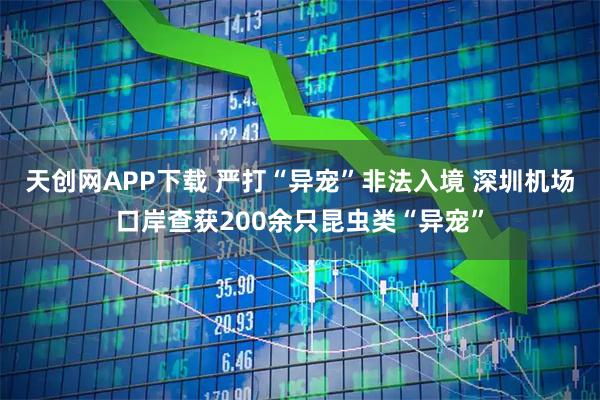 天创网APP下载 严打“异宠”非法入境 深圳机场口岸查获200余只昆虫类“异宠”