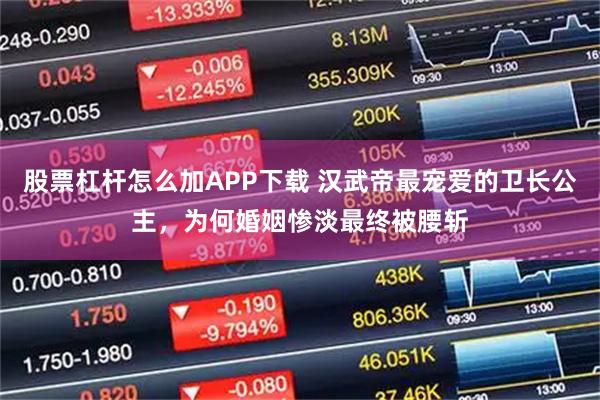 股票杠杆怎么加APP下载 汉武帝最宠爱的卫长公主,为何婚姻惨淡最终被腰斩